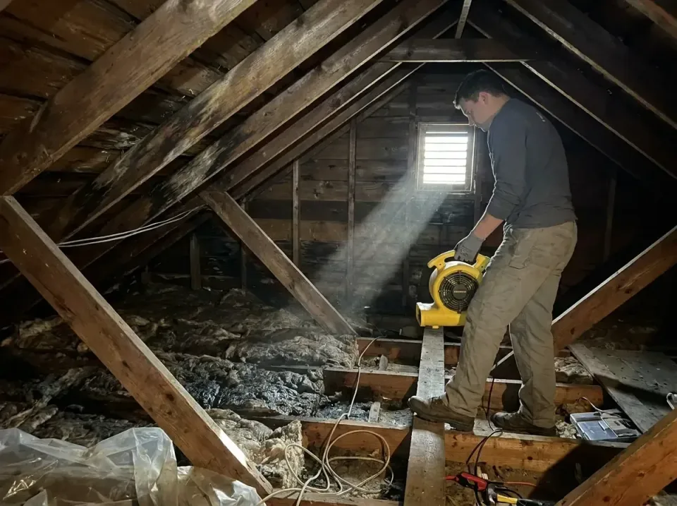 attic-water-damage-drying-proc-007 — frequently asked questions, Emergency Water Extraction & 24/7 Flood Response in Holbroo…